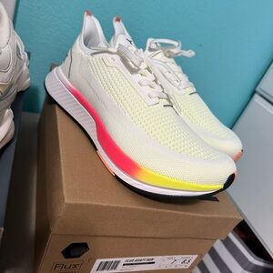 Flux Footwear White Neon Sunrise 7 8.5 NEW